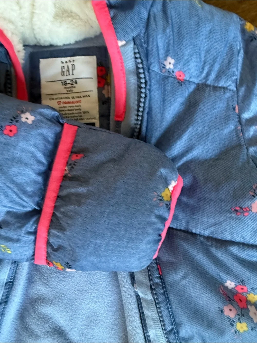 Baby Gap, ColdControl Ultra Max Floral Puffer Snowsuit Primaloft, Size 18-24M
